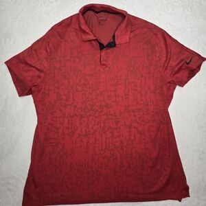 Tiger Woods Nike ADV Red Polo XL